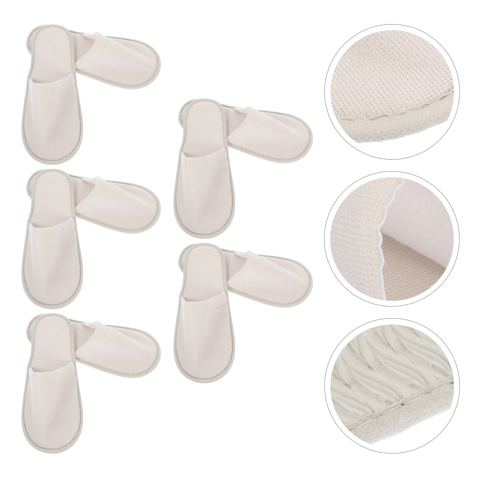 

Slippers Disposable Guest Hotel Nonslip Guests Slipper Home Closed Spa One Off House Cloth Toe Shoes Footwear Padded