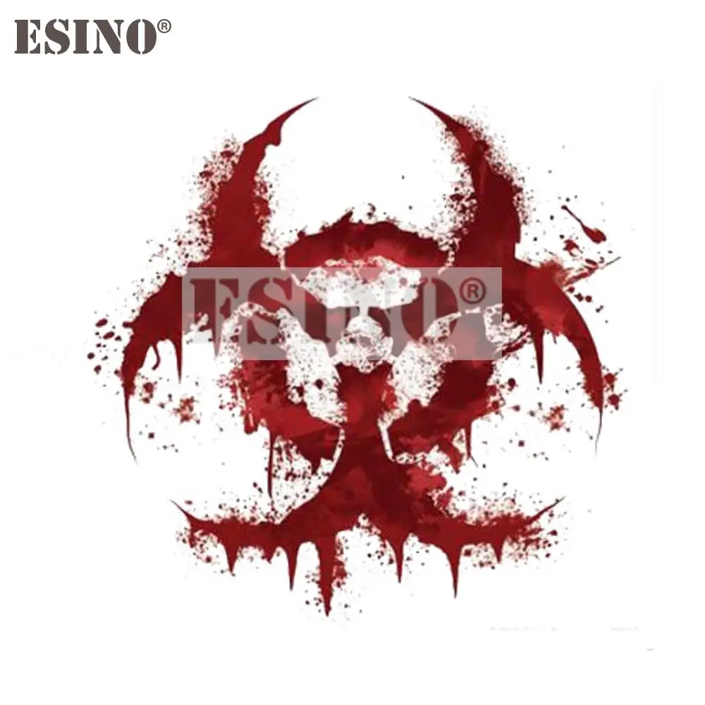 Стайлинг автомобиля, белый кровавый биоаз V2, декоративный автомобильный аксессуар, ПВХ водонепроницаемая наклейка, автомобильная виниловая наклейка на весь корпус