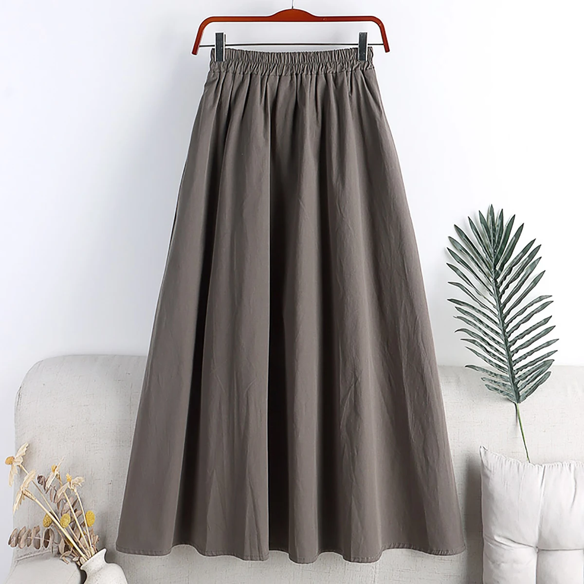 2022 New Summer Fashion Women's Elastic High Waist Gradient Ramp Pleated Skirt Thin Waist Umbrella Long Pleated Midi Skirt enlarge