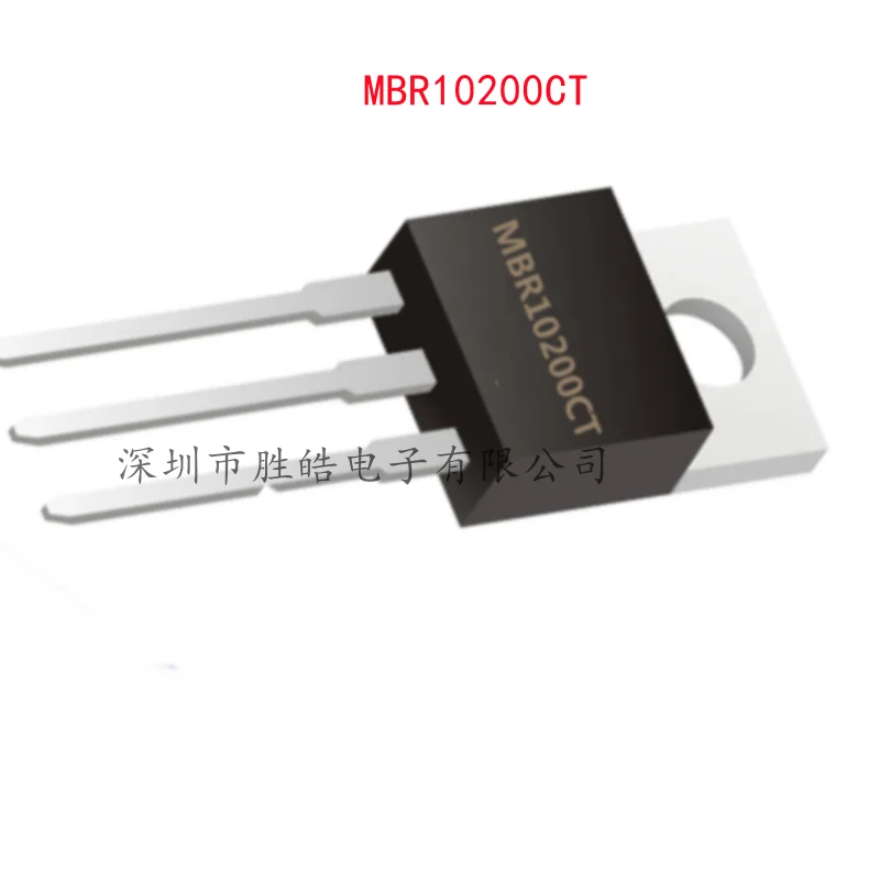 (10PCS)  NEW  MBR10200CT   MBR10200  B10200G  10A200V   Schottky Transistor  Straight  TO-220  MBR10200CT   Integrated Circuit