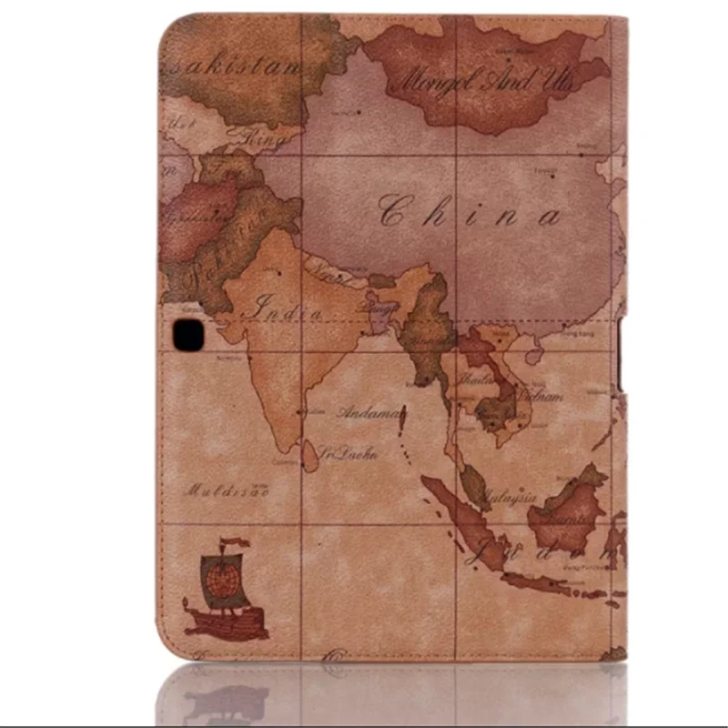 Магнитный умный чехол из искусственной кожи с картой мира для Samsung Galaxy Tab 4 10.1 T530 T531