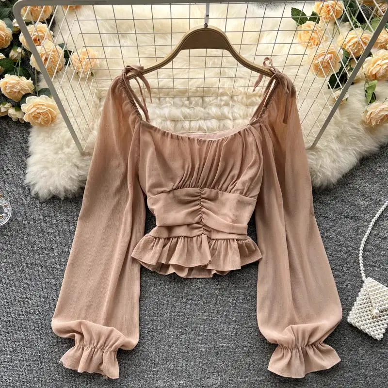 

Женская блузка с длинным рукавом, с вышивкой