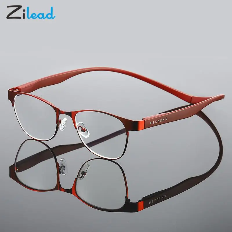 

Zilead Magnetic Halter Neck Metal Reading Glasses Women Men Anti-blue Light Magnet Reading Eyeglasses Presbyopia Eyewear +1...+4
