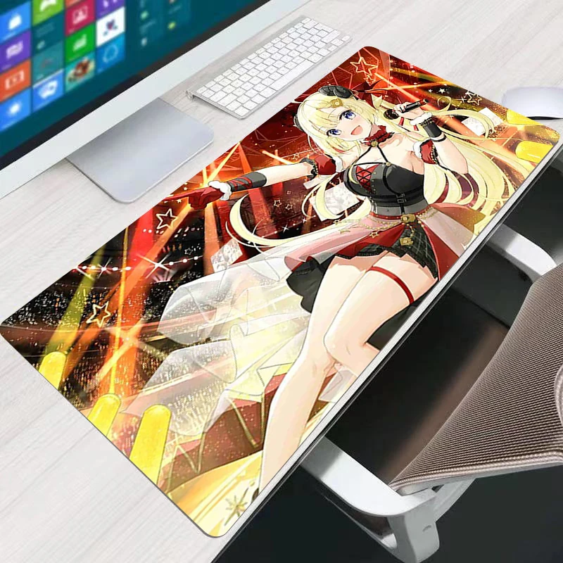 

Большой коврик для мыши Hoshimachi в стиле аниме, игровые аксессуары, коврик для ноутбука, резиновый нескользящий коврик для клавиатуры, для офис...