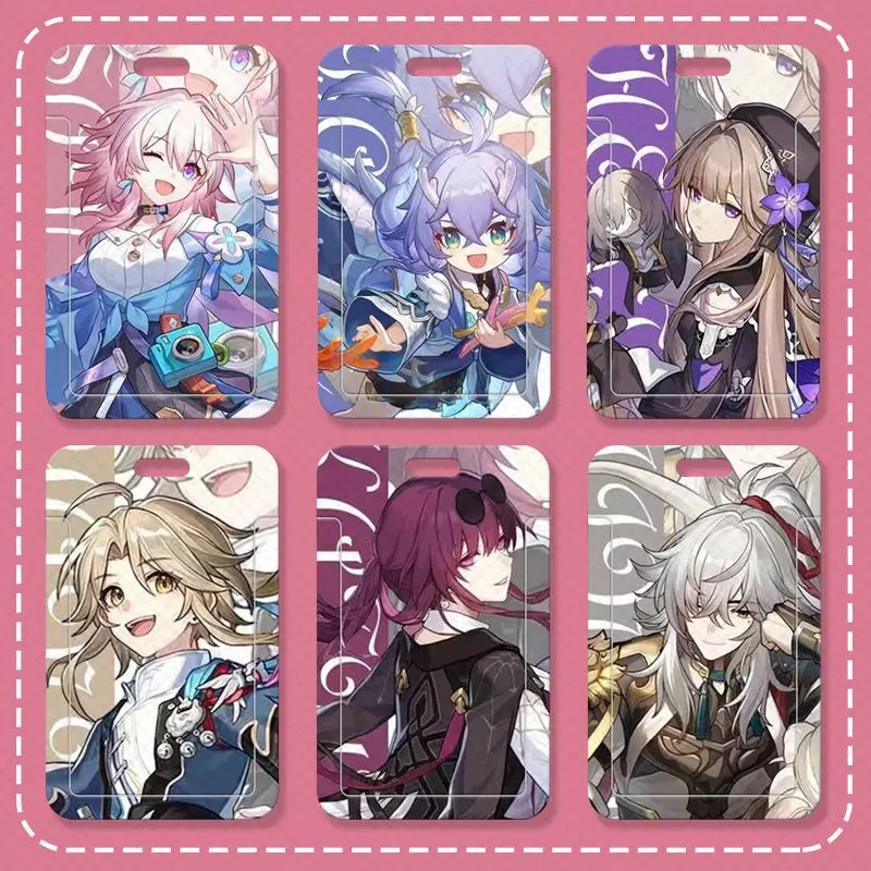 

Honkai: Star Rail March 7th Bai Lu Herta Yan Qing Kafka Jing Yuan Plastic Pendant Keychain Meal Bus Bank Card Cover Holder Case