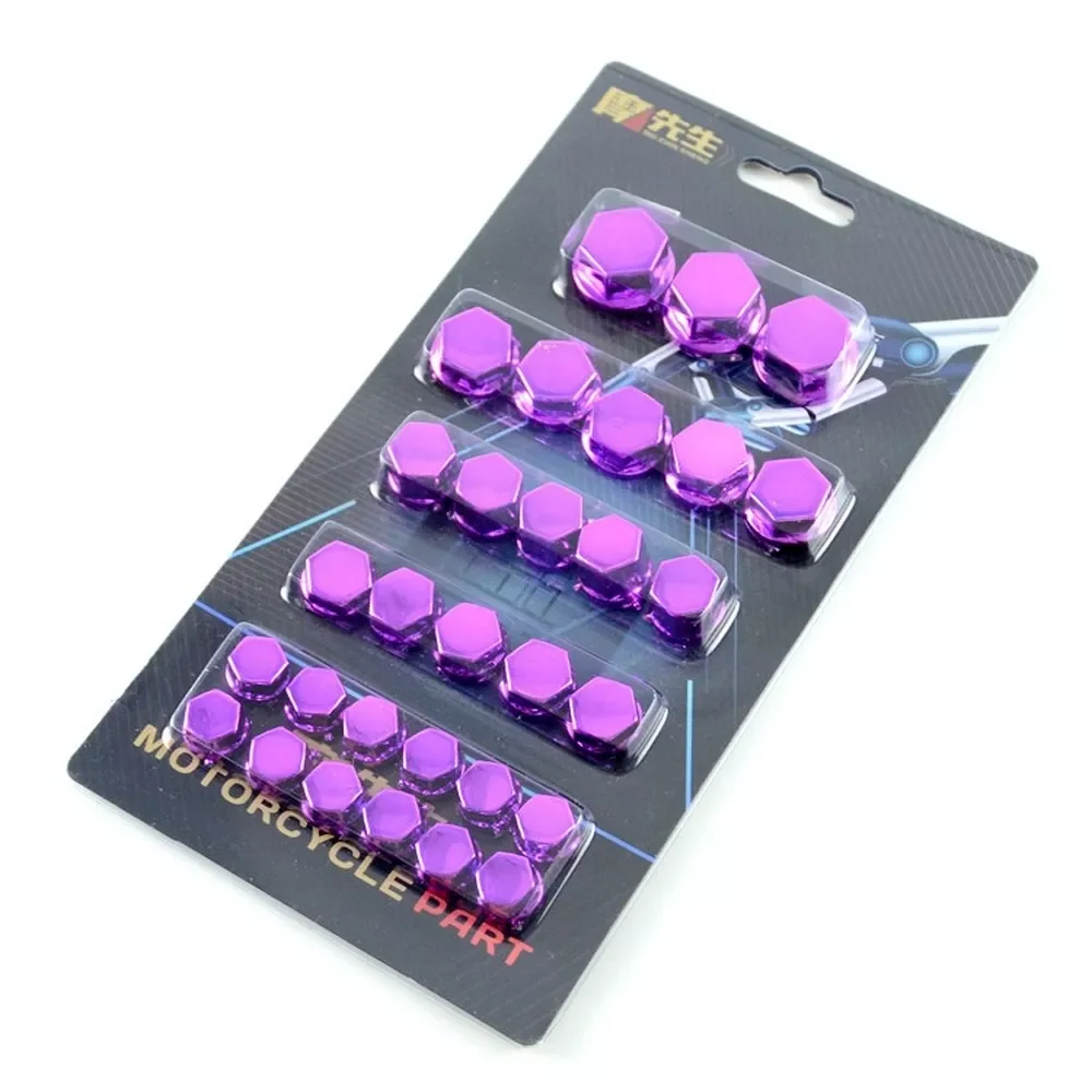 

30Pcs/Set Motorcycle Modification Accessories Head Screw Cover Decorative Parts Nuts Styling Cover