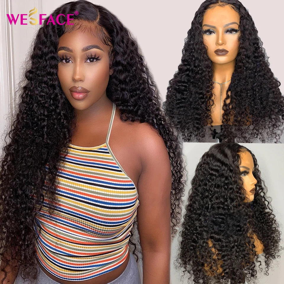 

4x4 Curly Human Hair Wig 150% Density Lace Closure Wig With Baby Hair Brazilian Closure Wig Pre Plucked Remy Human Hair Wig