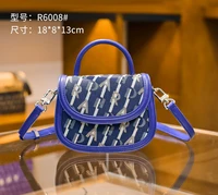 prha luxury high quality striped blue hand held cross ladies bag flap portable fashion girls leisure weekend trip