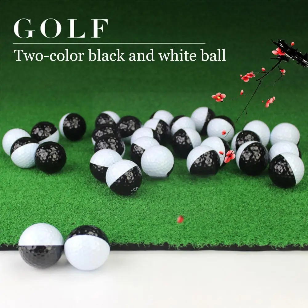 

1pc Golfing Training Balls Two Color Practice Balls Aiming Training New Putter S7N2
