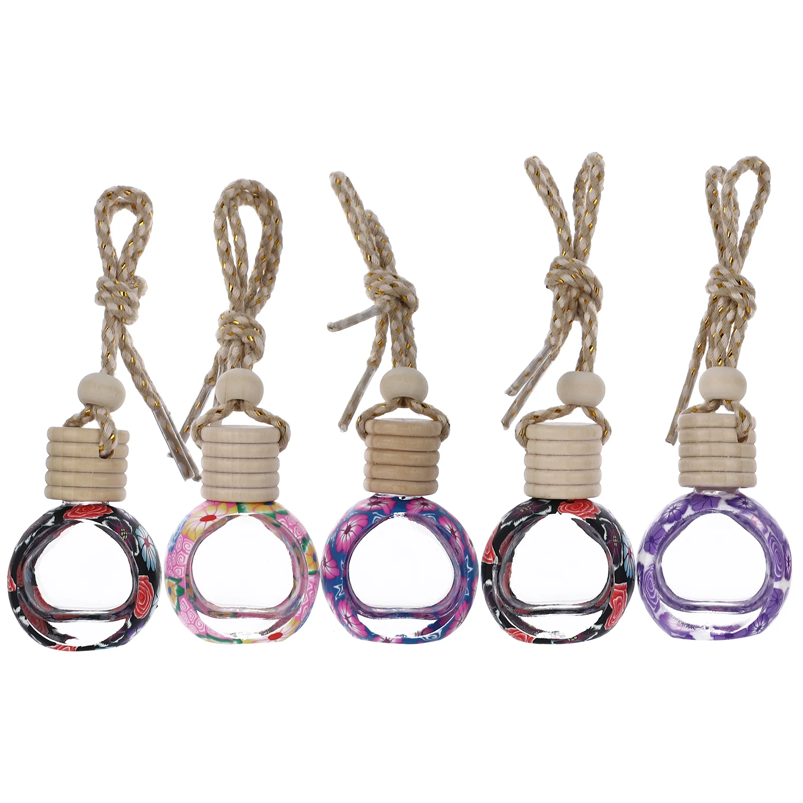 

1 Set 5pcs 10ml Empty Polymer Clay Perfume Bottle Essential Oil Storage Bottle