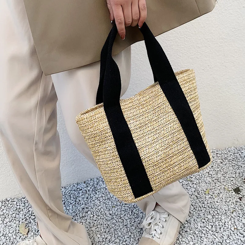 Summer Small Woven Bags for Women 2022 Bohemian Straw Bag Tote Women Handbags Shopper Purses Rattan Beach Bag Female Clutch Ins