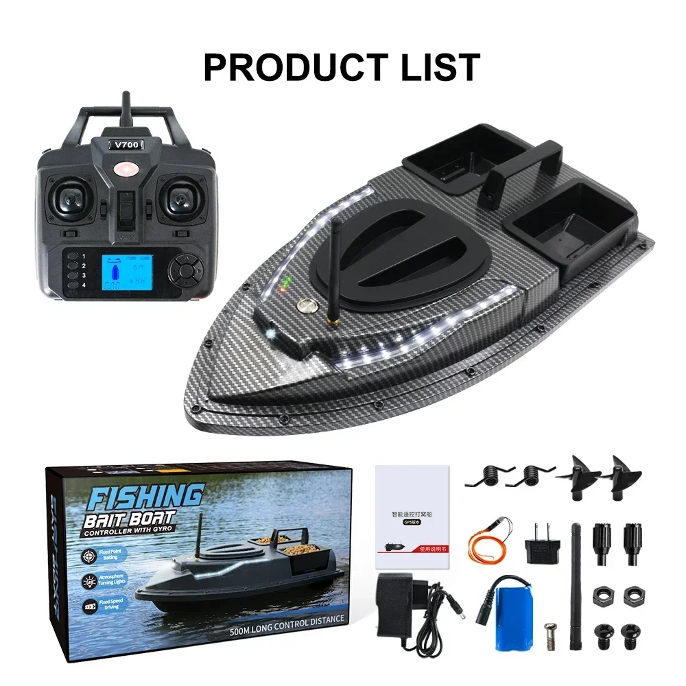 Лодка с приманкой V010 обновленная версия V900 40 точек GPS двойной хопперс 500 м лодка