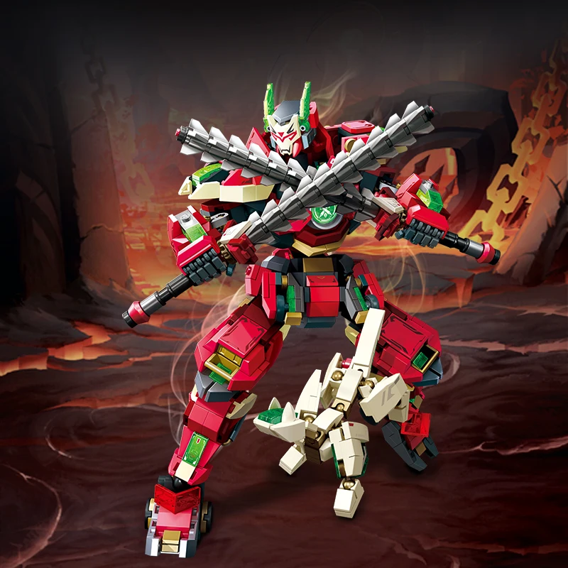 SEMBO Mecha в китайском стиле сборные строительные блоки крутая модель робота кирпичи