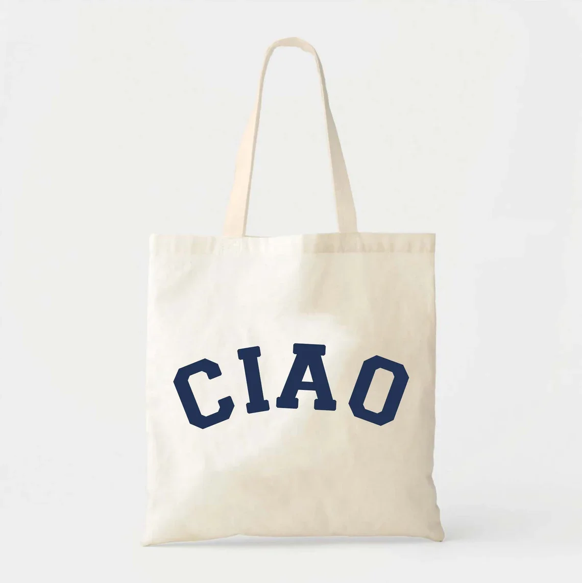 Ciao! Varsity Italy Tote Bag - Custom Totes Destination Wedding Welcome Italian Europe Vacation Ciao T