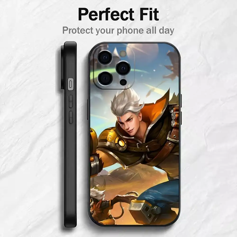 Фото Чехол для телефона C-Claude Game MLBB HD с принтом для iPhone 17, 16, 15, 14, 13, 12 Plus, Max, мягкий силиконовый, черный №4