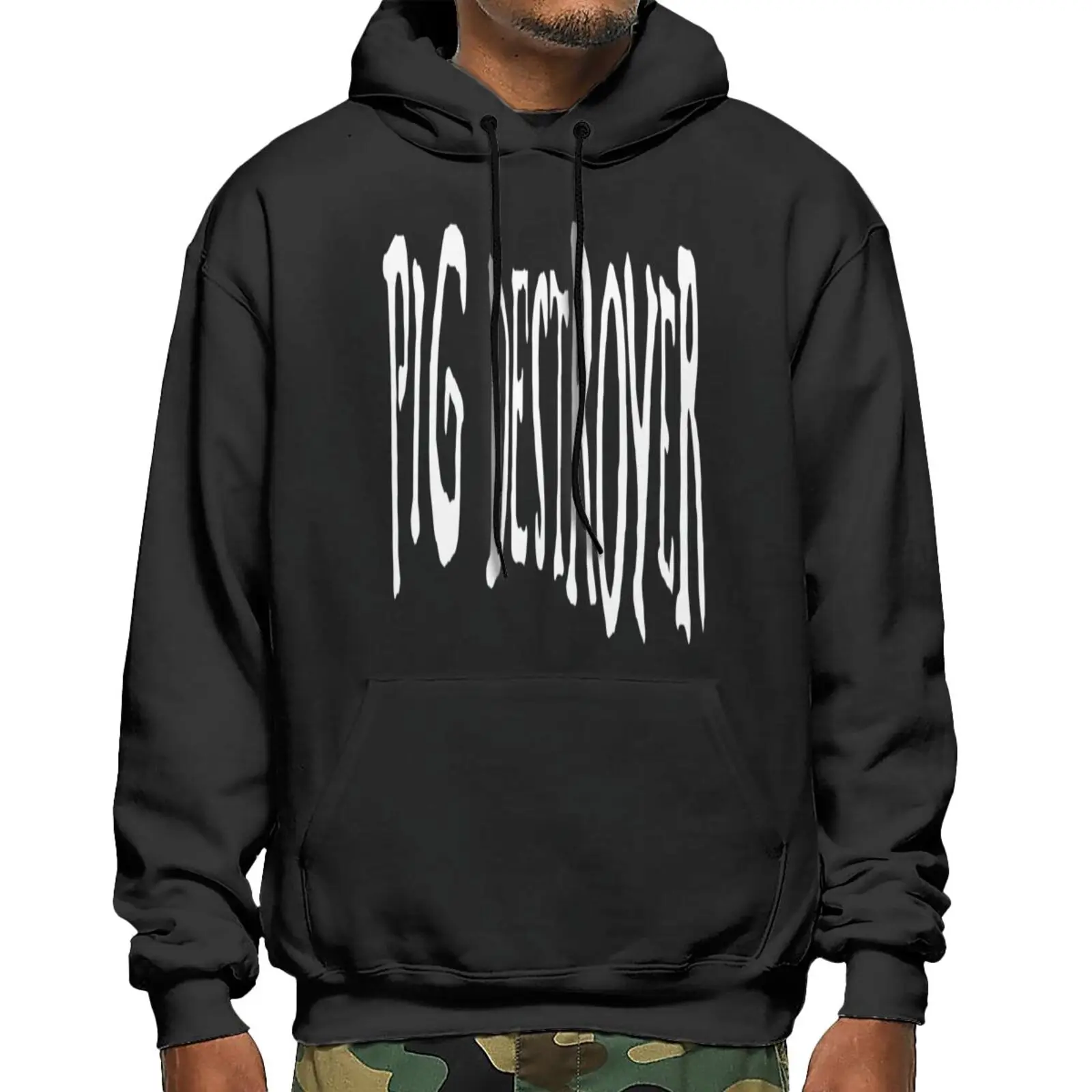 

Свитер мужской спортивный на молнии с капюшоном и надписью на репутации