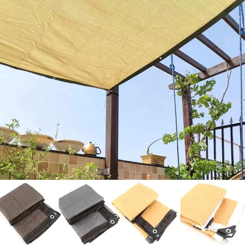 

4 Colors 90% Shading Anti-UV HDPE Sunshade Net Balcony Safety Privacy Screen Garden Yard Fence Netting Sun Shade Nets Sails