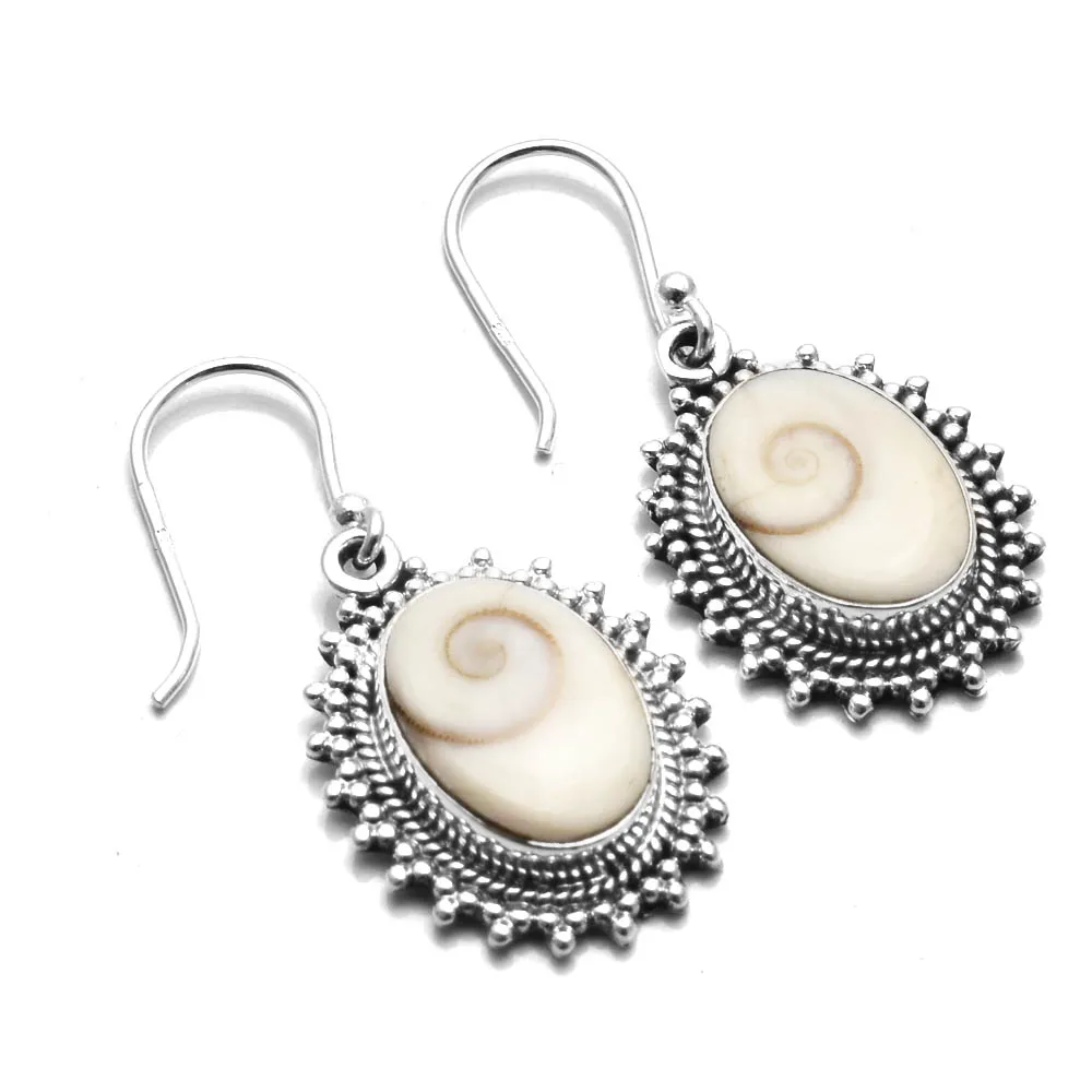 

Genuine Shiva Eye 925 Sterling Silver Earrings, 33 mm, AE2759
