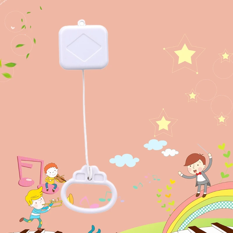 

Pull String Cord Music Box White Infant Bed Bell DIY Gifts Accessories for Kids Baby Crib Music Box Party Supplies