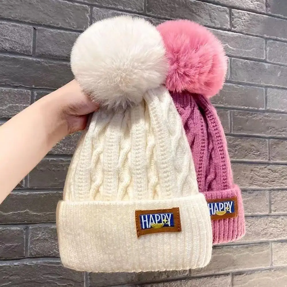 

Korea Knitted Cold Hats Thickened Warm Solid Color Soft Comfortable Breathable Winter Warm Knitted Hat Fashion Women Accessories