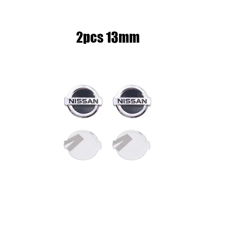 

2 шт. 20 шт. Nissan 13 мм 14 мм 3D алюминиевый брелок с логотипом автомобиля украшение эмблема авто ключ значок наклейка аксессуары