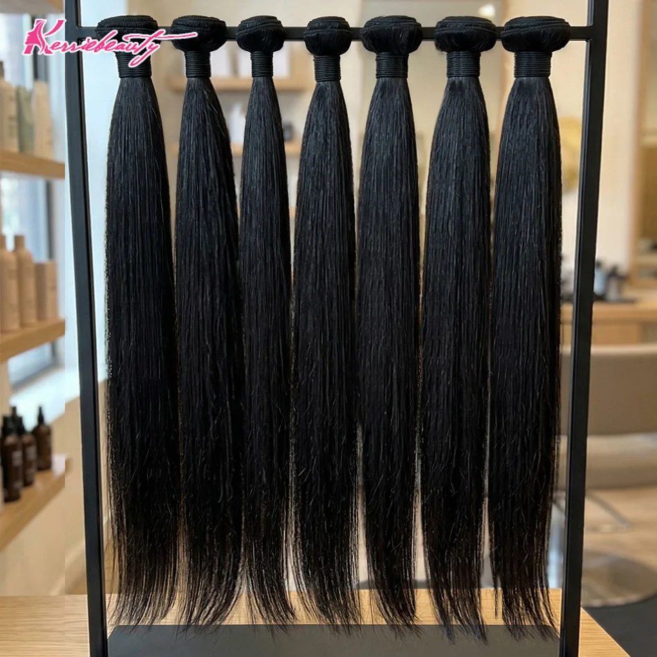 14A Straight Human Hair Brazilian Double Weft Bulk Braiding Bundles Raw Virgin Unprocessed Extensions Natural Black 1 3 4 Bundle