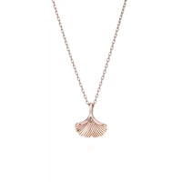 sterling silver necklace female ginkgo pendant korean version of the simple xiaoqing jewelry collarbone chain
