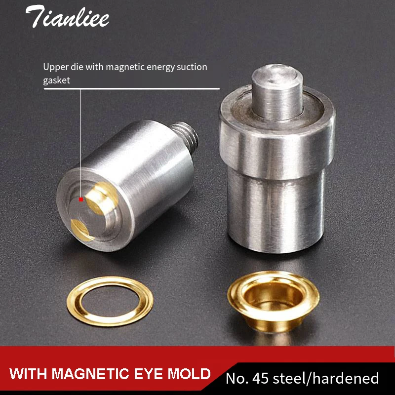 Hand Press Eyelet Mold Eyelet And Grommets Eyelet Kit Sail Rings Punch Set Metal Industrial Eyelet Magnetic Hollow Button Mould