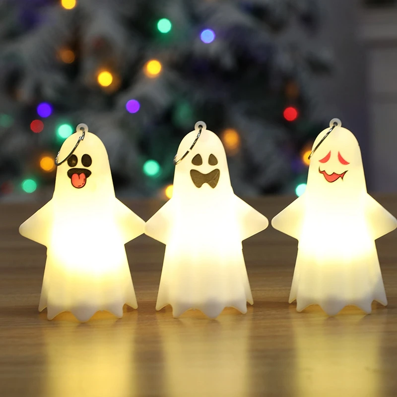 

3 Piece Halloween Night Ghost Lamps As Shown Plastic For Layout Holiday Decor Table Lights Indoor LED Decor Lamp Desktop Props
