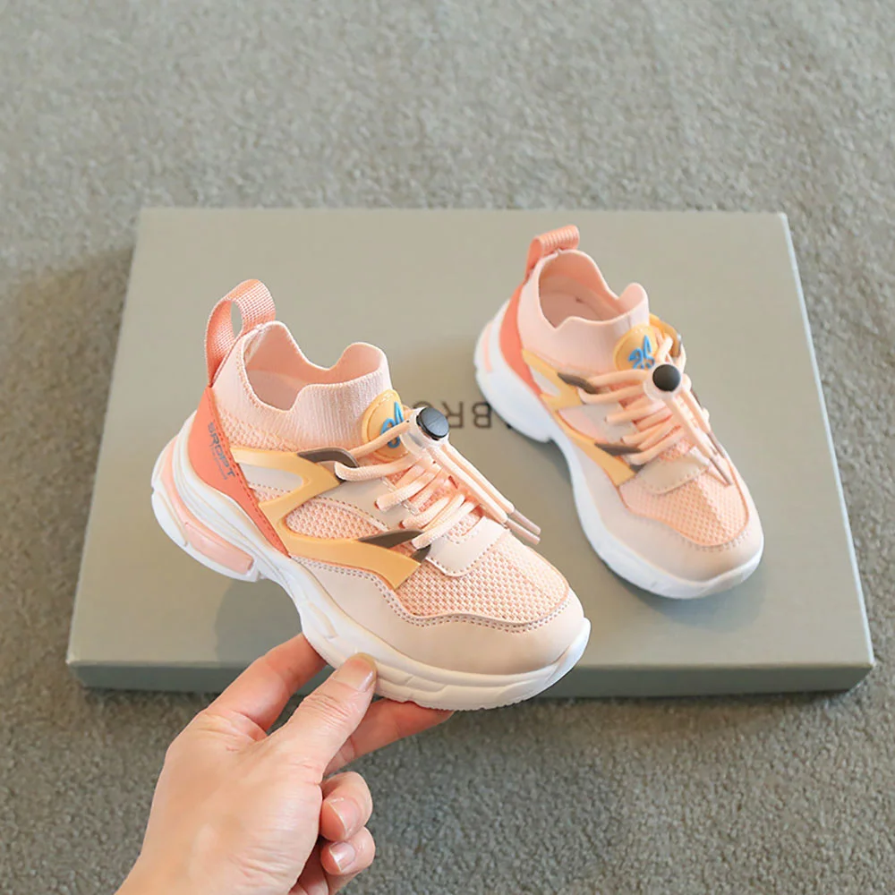 

Summer Sneakers For Kids Mesh Breathable Soft-soled Boys Girls Running Sport Shoes Non-slip Outdoor Travel Children Sneakers