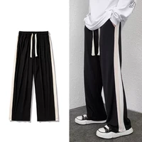 men trousers striped streetwear cool mens pants fashion men clothing 2022 summer casual straight
