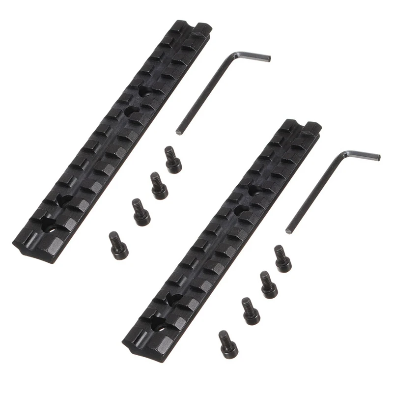 

2X 14Cm Scope Mount Picatinny / Weaver Rail Rail Scope Mount 13 Slots Black