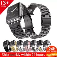 stainless steel strap for apple watch series 7 45mm band 6 5 4 40mm 44mm replacement metal bracelet for iwatch 41mm 38mm 42mm