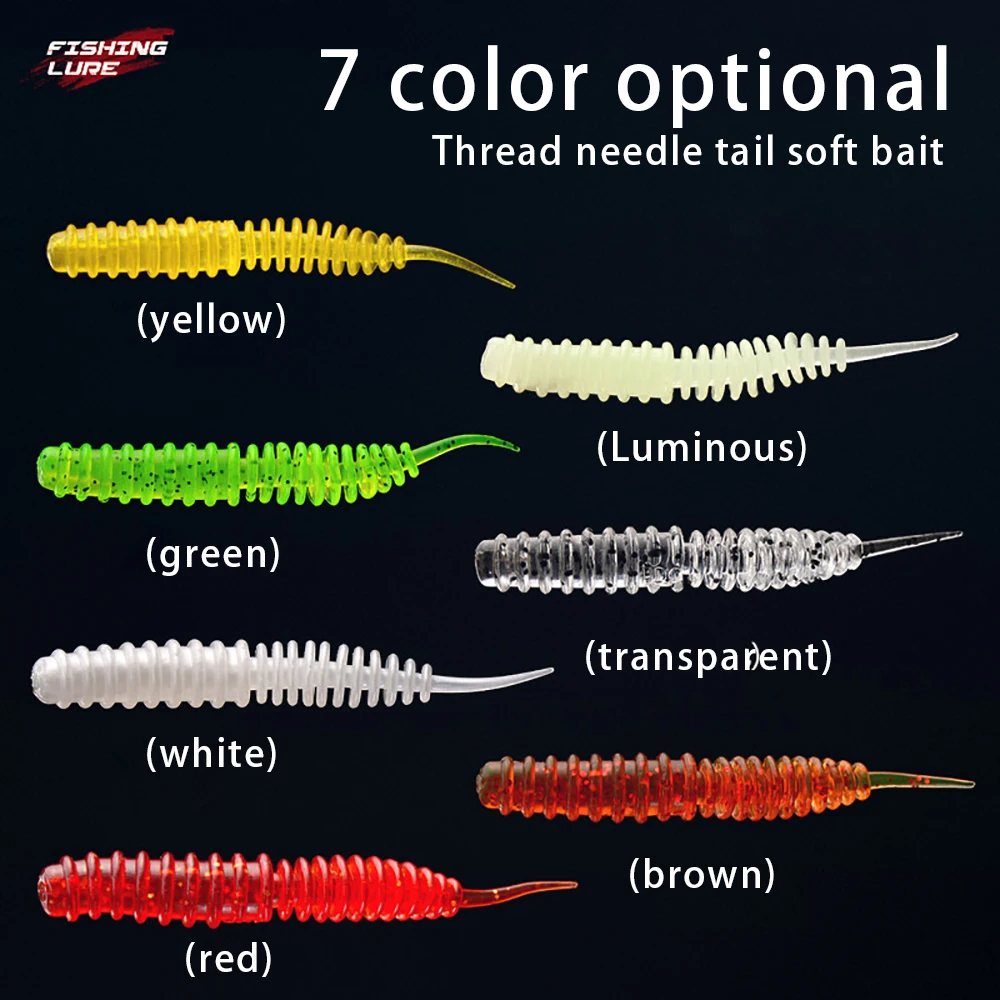 

10pcs/Lot Worm Soft Fishing Lures Jig Wobblers 6cm 1.3g Shrimp Odor Additive Silicone Artificial Baits Bass Carp Pesca Tackle