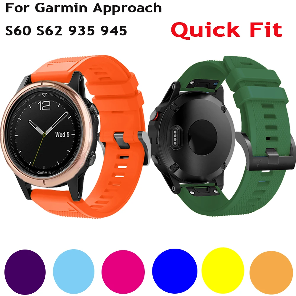 

Ремешок силиконовый для наручных часов Garmin Fenix 6X 6 Pro 5X 5 Plus 7 1 2 3 7X HR 22 26 мм