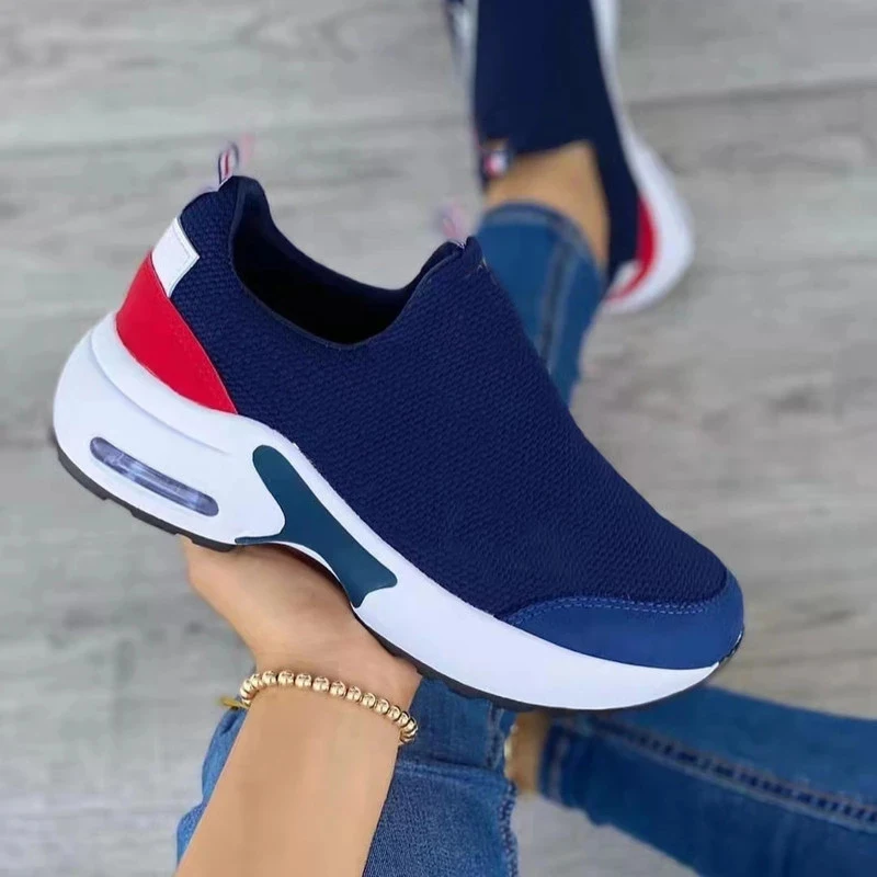 Кроссовки женские на толстой подошве Вулканизированная подошва удобная Уличная