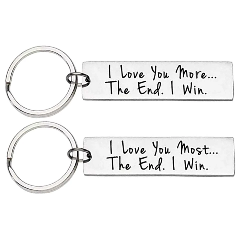 

Couple Keychain I Love You Most the End I Win Keychain Suitable for Boyfriend Girlfriend Husband and Wife Keychain Gift