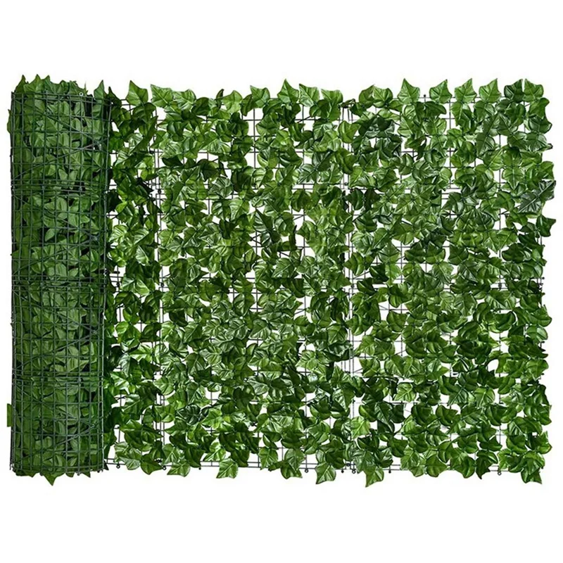 3X Artificial Sweet Potato Leaf Privacy Fence Artificial Hedge Fence Decoration, Suitable For Outdoor Decoration, Garden