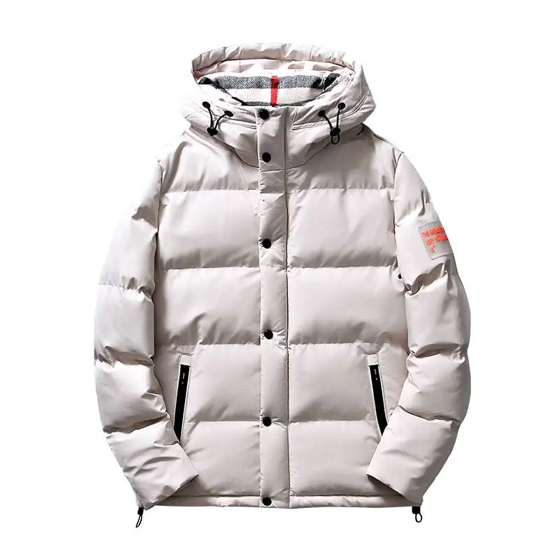 Men Winter 2022 New Thickened Tide Brand Cotton-padded Jacket Youth Winter Coat Hooded Down Cotton Jacket Men