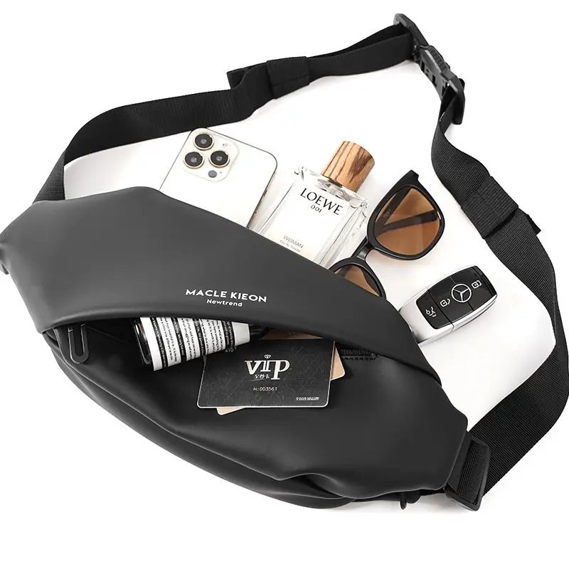 Magnetic Snap Button Fashionable Chest Bag Young Boy Chest Bag Casual Waterproof Messenger Bag Male Motorcycle Riding Waist Bag