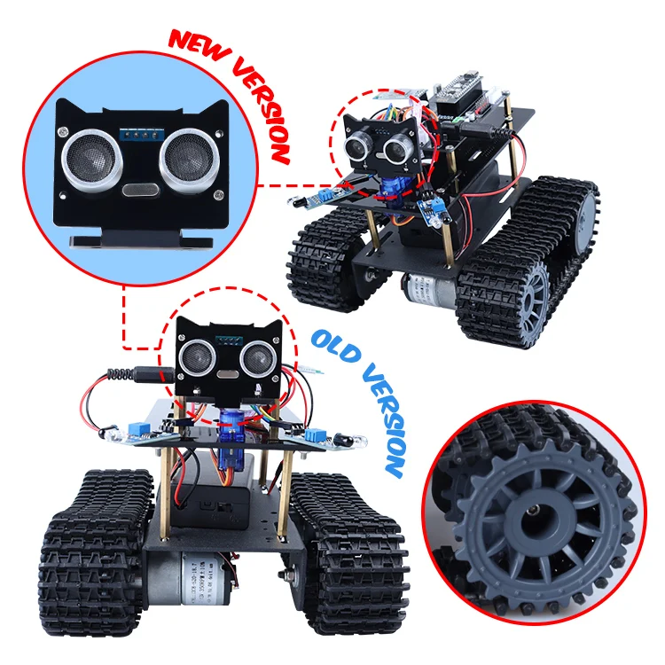 

Factory Tracked Robot Kit NRFNano Development Board Gesture Control Open Source Programming Smart Robot Car Starter Kit