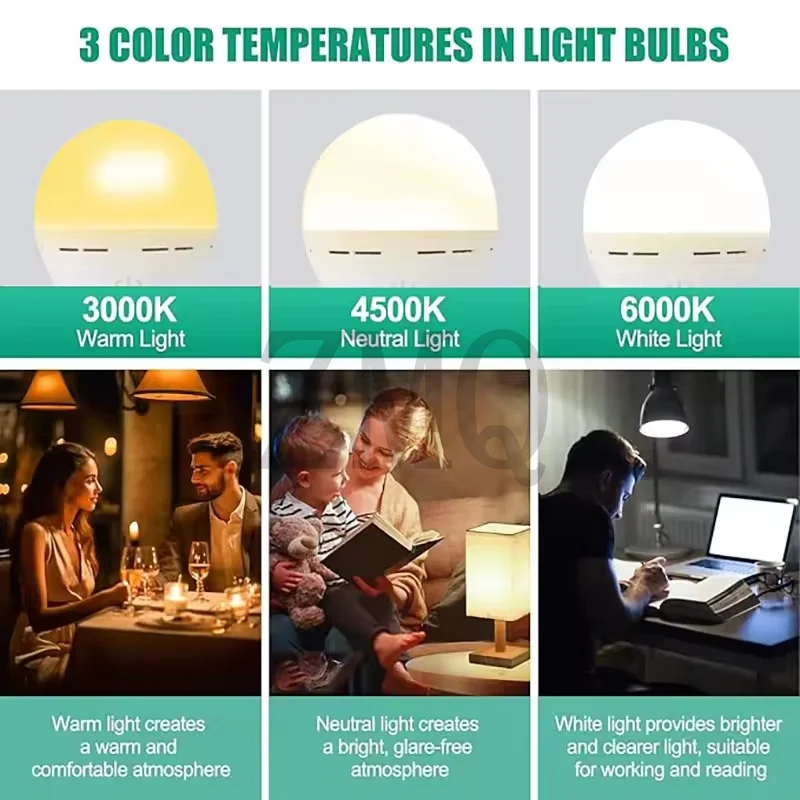 Фото Перезаряжаемая лампочка RGB цветная USB светодиодная лампа Умная лампа с регулируемой яркостью лампы E27 с таймером Беспроводная лампочка на батарейках №5