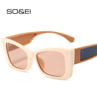 soei vintage cat eye double color sunglasses women fashion brand designer gradient trending sun glasses men shades uv400