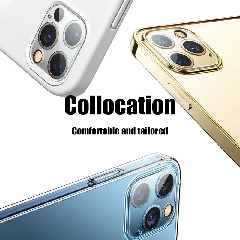 100pcs Camera Lens Protector 9H Full Coverage Film Back 2.5D Tempered Glass Screen Guard For iPhone 14 Pro Max 13 Mini 12 11