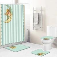 bathroom non slip mat shower curtain combination carpet bathroom rug set bath mat