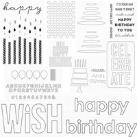birthday wishes metal cutting dies and clear stamps scrapbook diary secoration embossing template diy greeting card blade punch