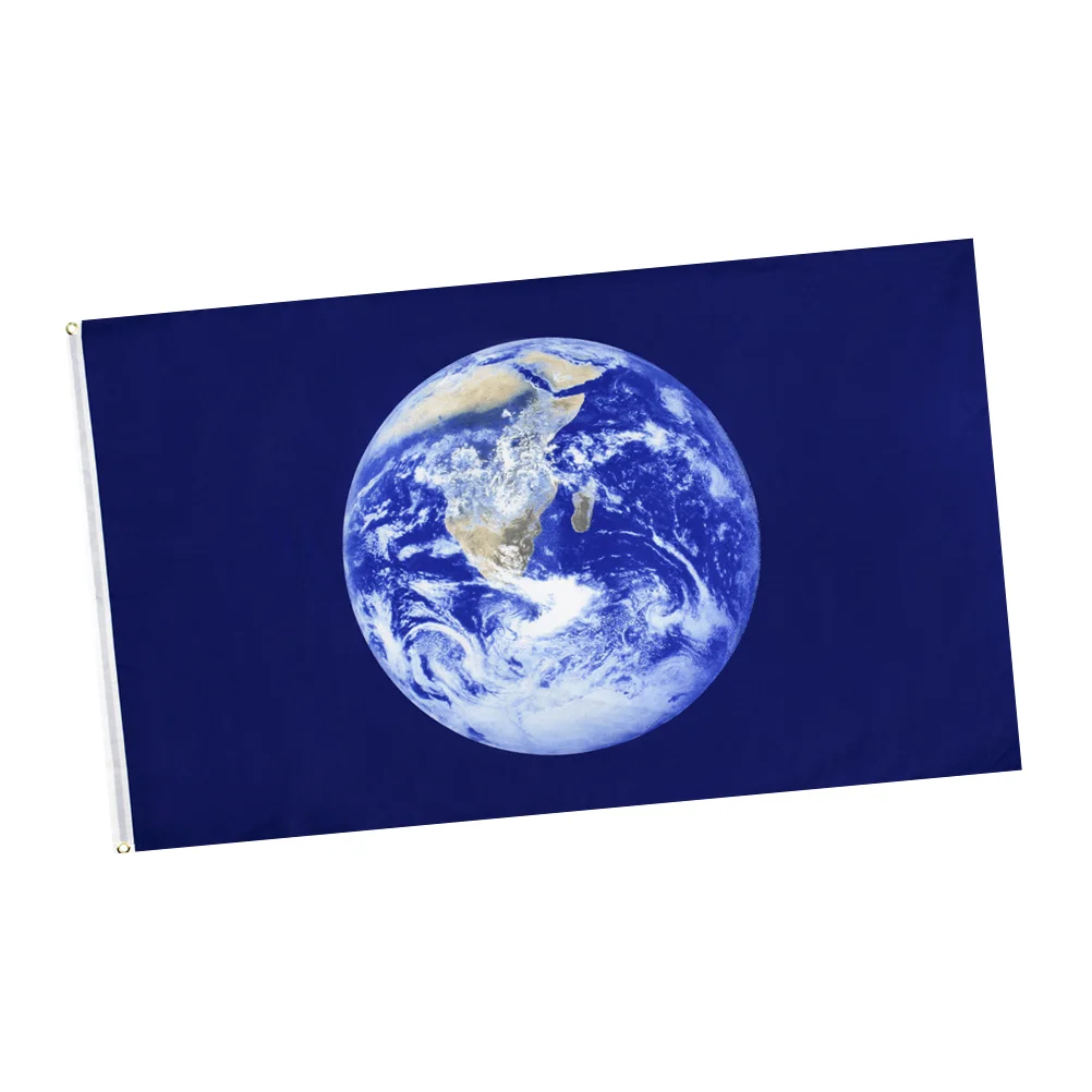 

Flag Day Earth Banner Decor Yard Decorative Garden House Rustic Polyester Planet Farmhouse Burlap Holiday Bird Favors