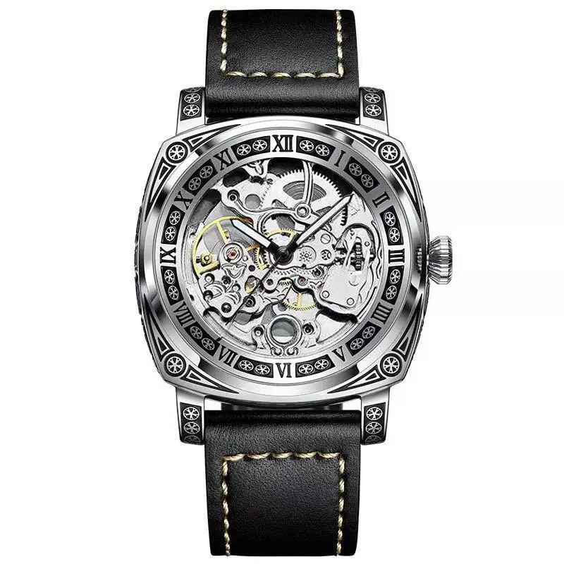 

carved watches fully automatic men's watches hollow seagull luxury mechanical watches man reloj hombre Fashion