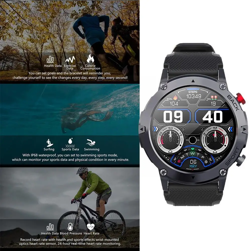 

Смарт-часы CANMIXS C21 мужские водонепроницаемые (3 атм) с Bluetooth