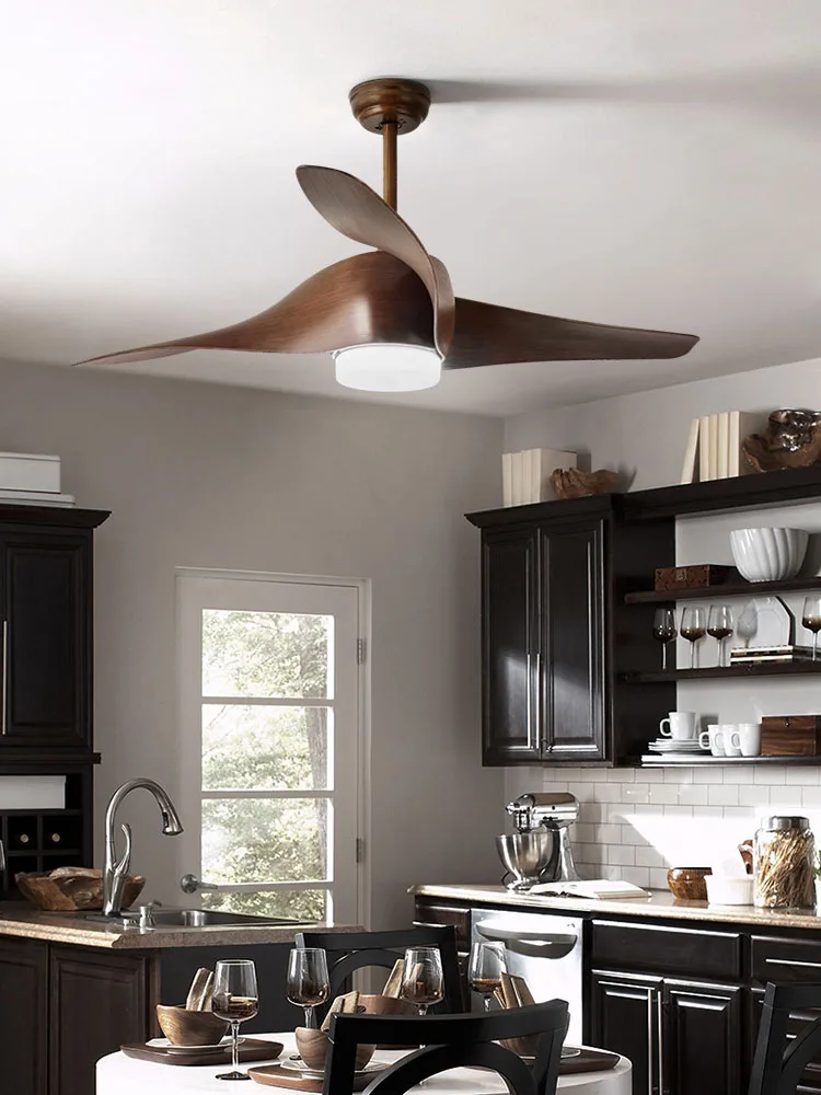 

Коричневый винтажный потолочный вентилятор с функцией управления, 220 В